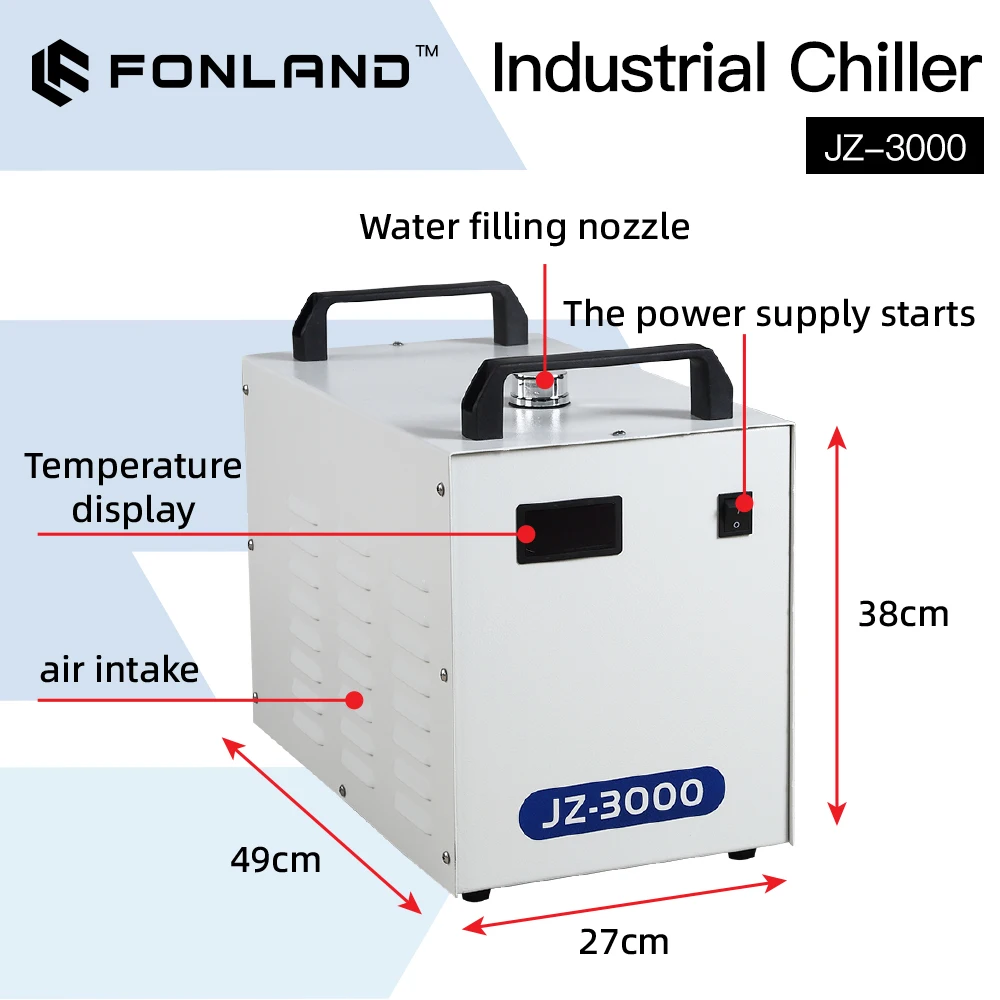 FONLAND JZ-3000 DG110V AG220V  - đánh giá và giá Laser Industrial Chiller