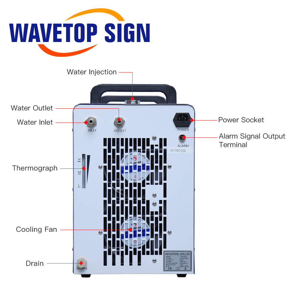 WaveTopSign CW-5200 Industrial - đánh giá và giá Laser Industrial Chiller